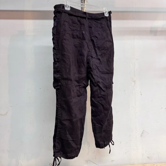 Inc international concepts brown linen cargo pants size 8 - Picture 2 of 5